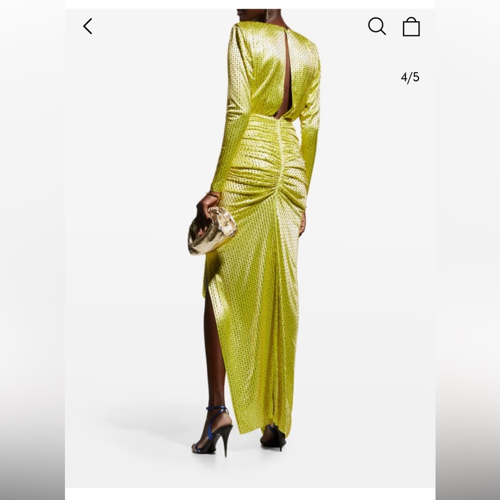 RaisaVanessa yellow embellished gown US 2 - Picture 11 of 12